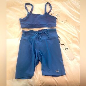 Sports bra and matching shorts